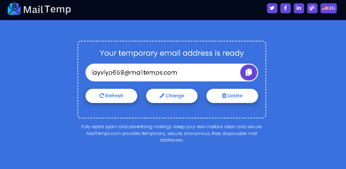 temporary email service - mailtemps temp mail